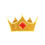 Thumbnail: red hot for reba mcentire crown kiss cut sticker golden with a ruby gemstone
