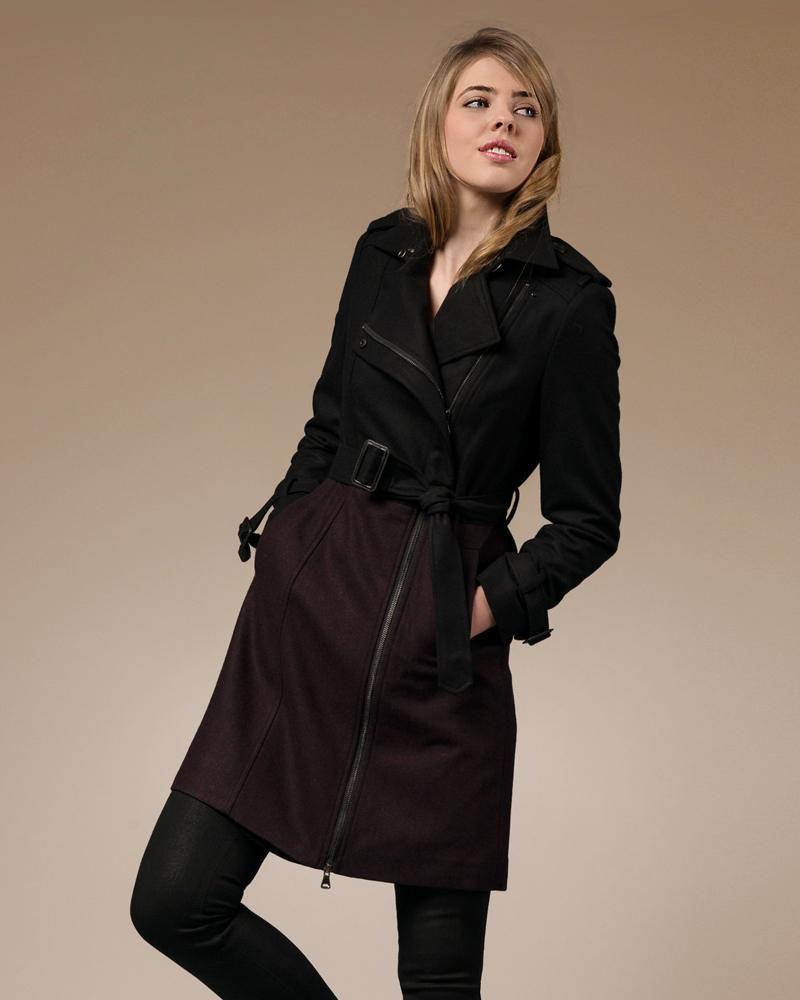 Thumbnail: ZAREEN Wool Pea Coat with Mixed Colours