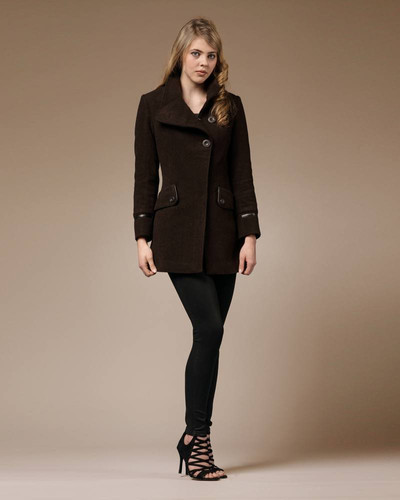 ZAREEN Wool Blend Coat with Three Buttons | ZAREEN ZAREEN Wool Blend Coat with Three Buttons | ZAREEN