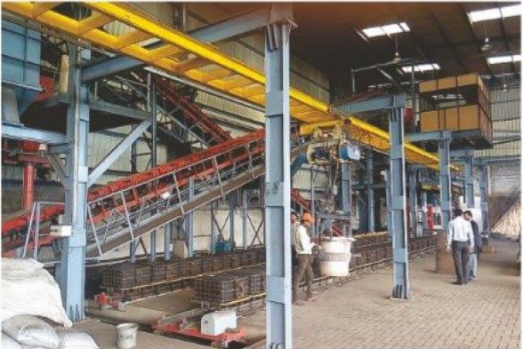 EcoFlex sand plant inside a foundry