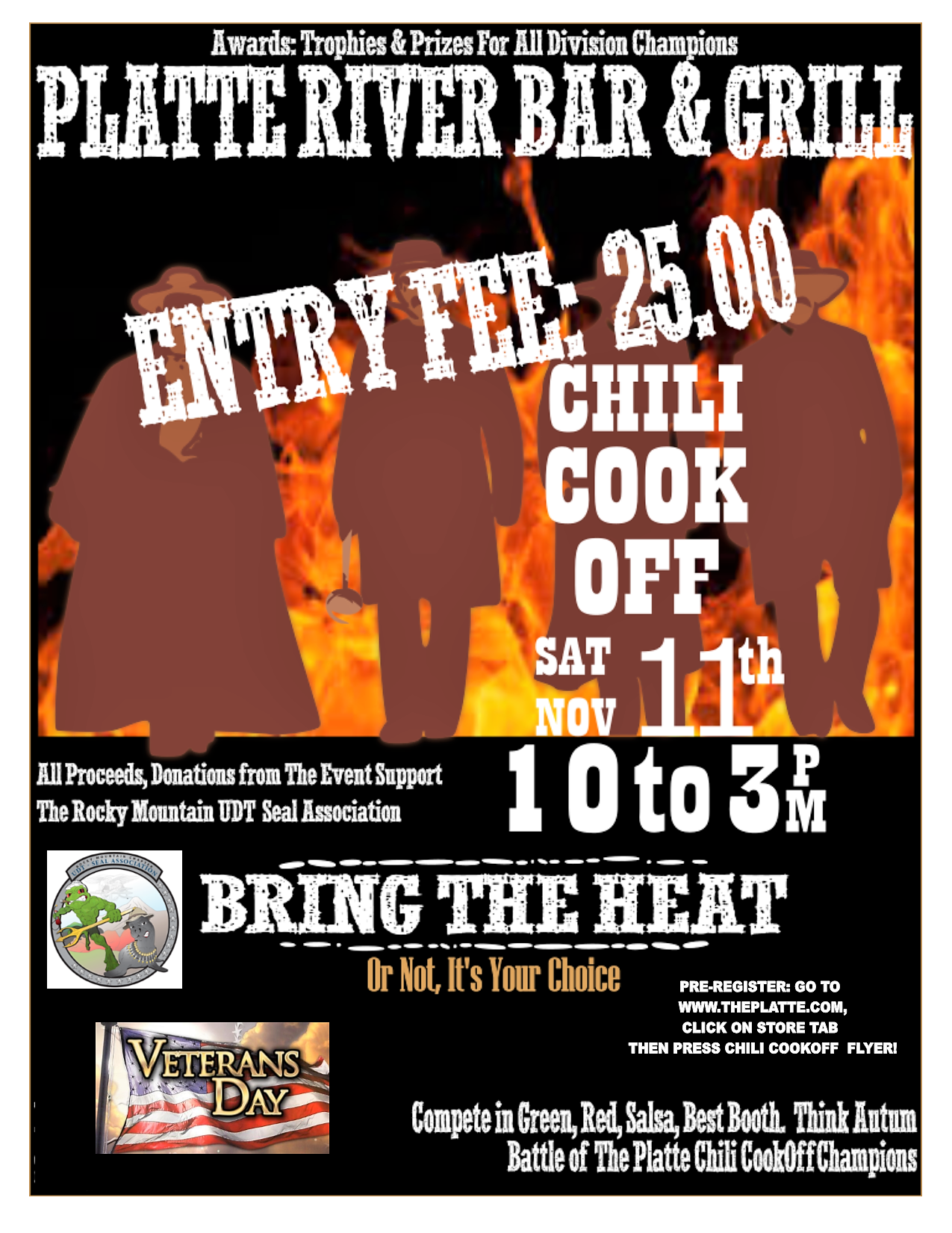 platte river annual chili cook off theplatte the river grill before the big chill flyers