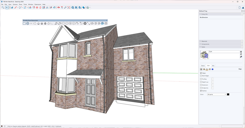 4 Bed House Type HA Brick Sketchup - 106