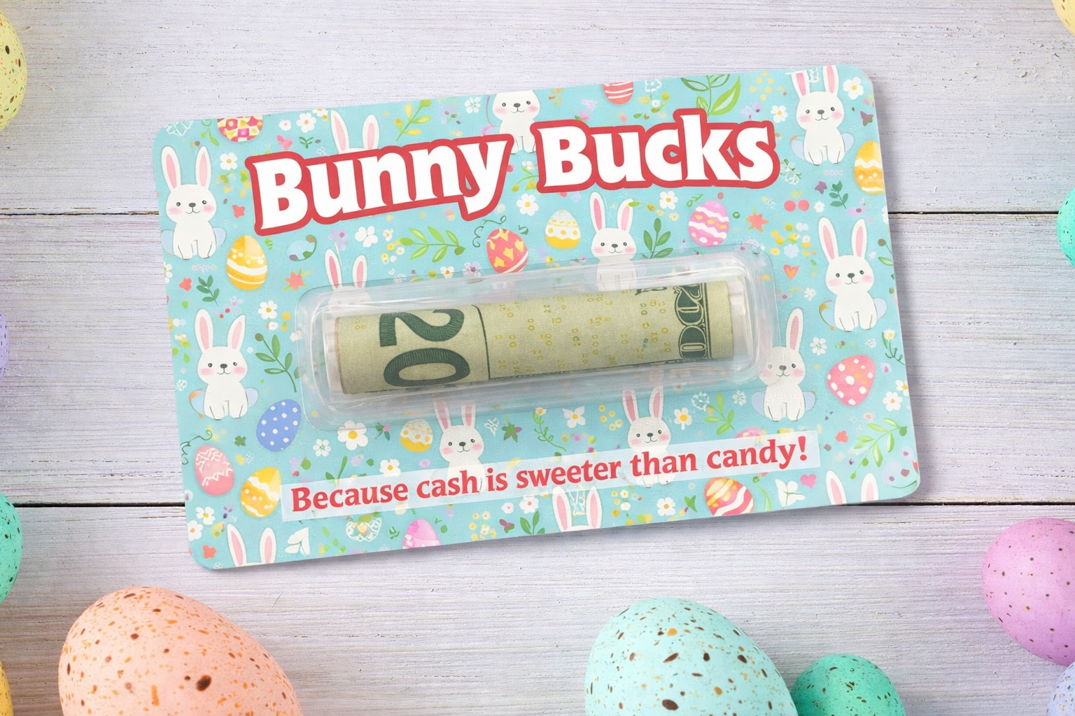 Bunny Bucks Easter Money Card – Cash Holder Basket Stuffer