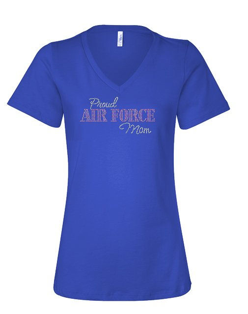 Thumbnail: Proud Air Force Mom Rhinestone Shirt