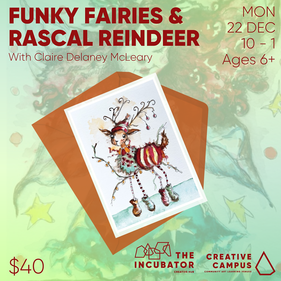 Funky Fairies & Rascal Reindeer Kids Christmas Card Workshop