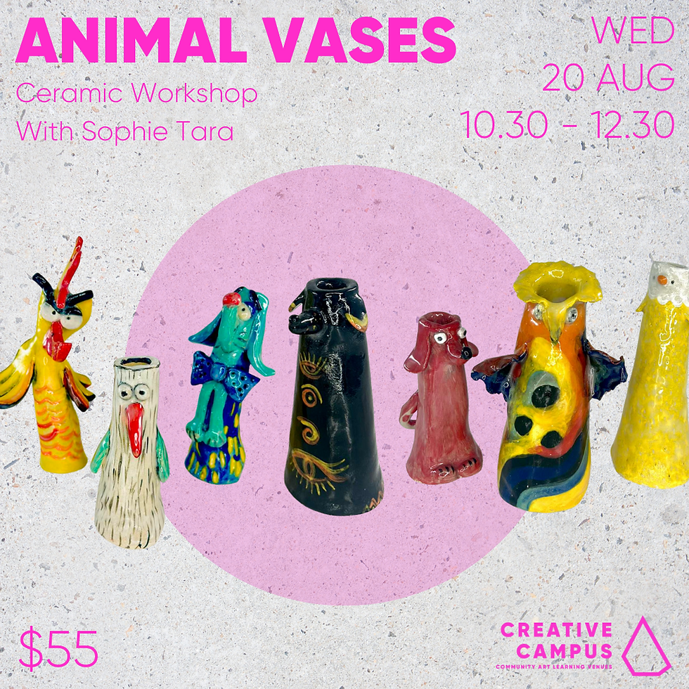 Animal Vases Ceramic Workshop