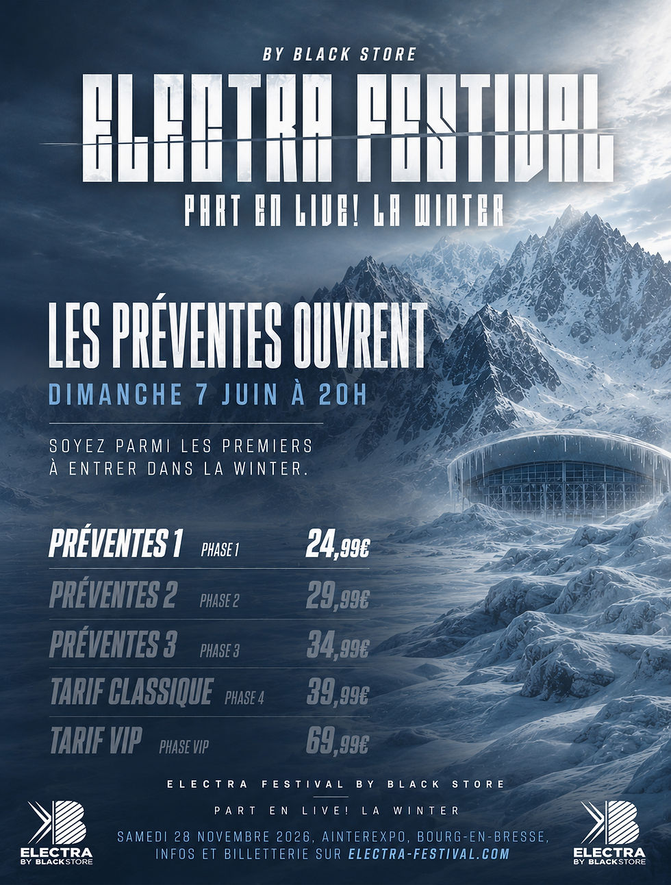 OUVERTURE DES PRÉVENTES