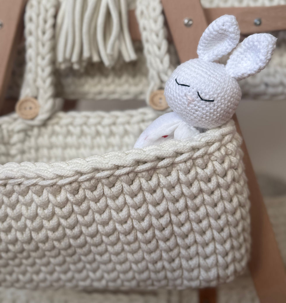 Thumbnail: Panier de rangement en crochet suspendu, lit, berceau