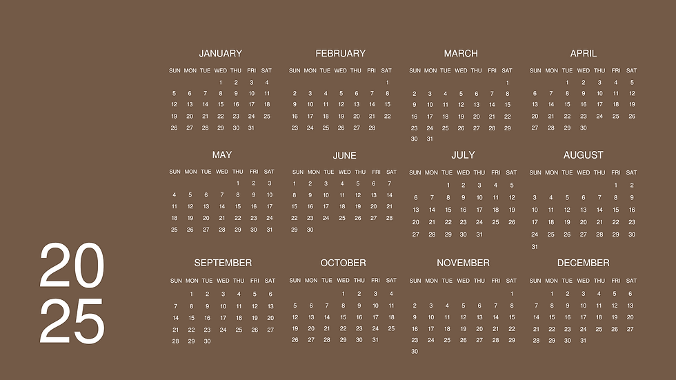 Brown Minimalist 2025 Yearly Calendar Desktop Wallpaper.png