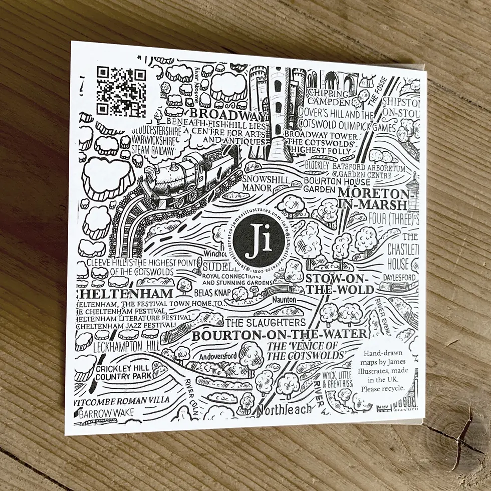 Thumbnail: The Cotswolds greetings card by james illustrates