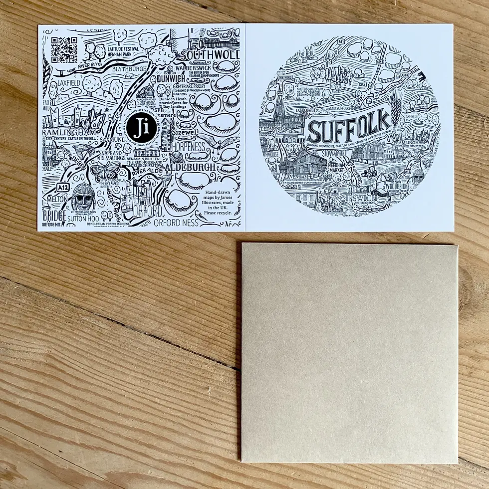 Thumbnail: Suffolk greetings card by James Illustrates