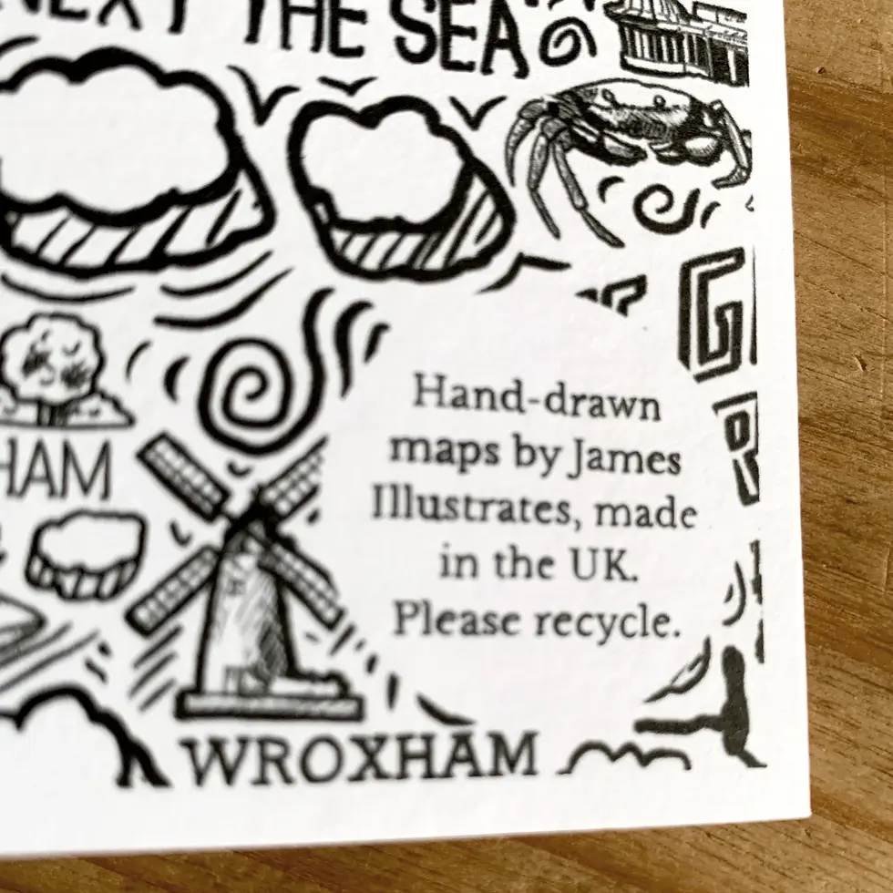 Thumbnail: Norfolk greetings card by James Illustrates