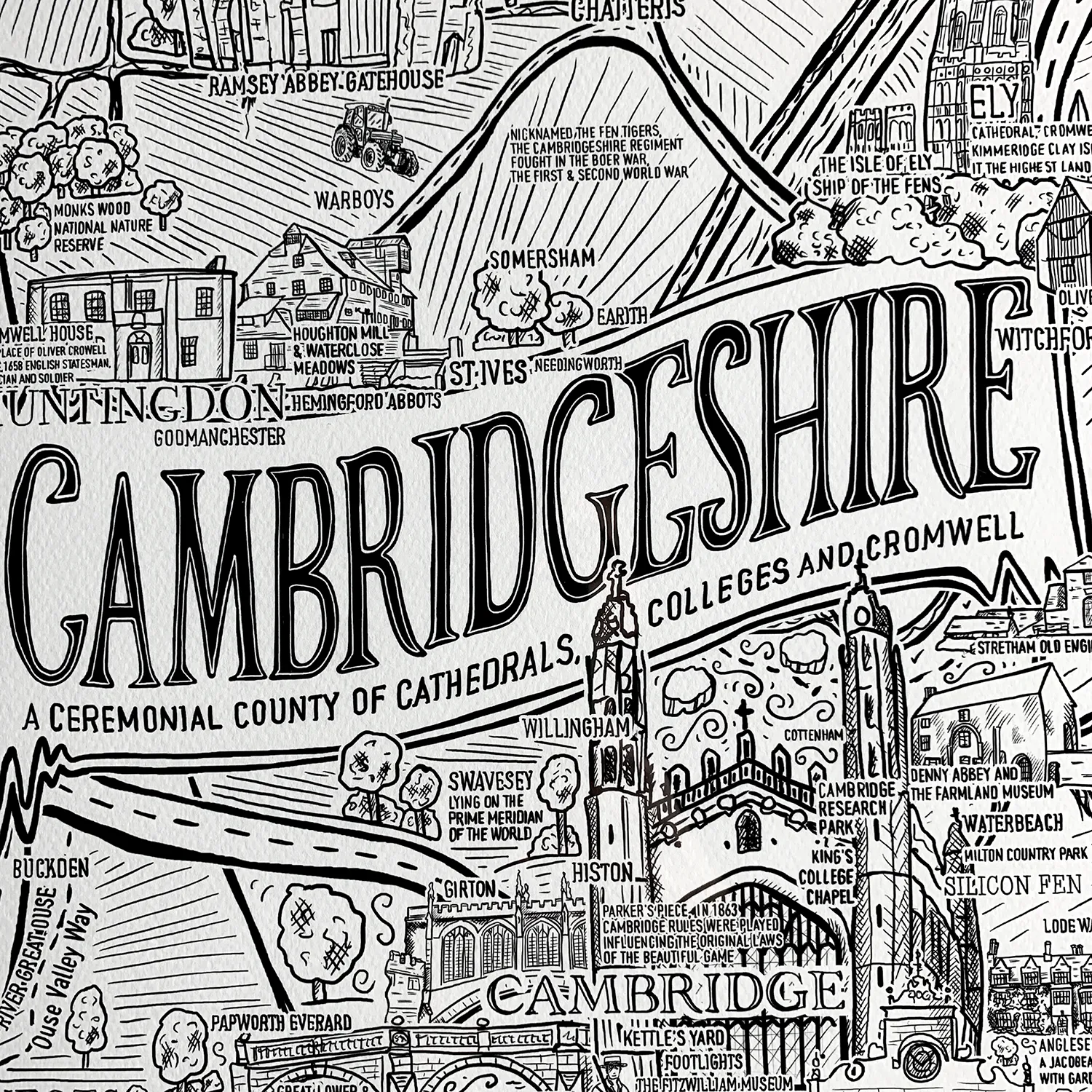 Cambridgeshire wall art