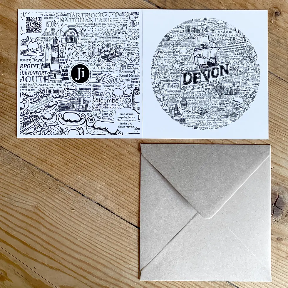 Thumbnail: Devon greetings card by James Illustrates