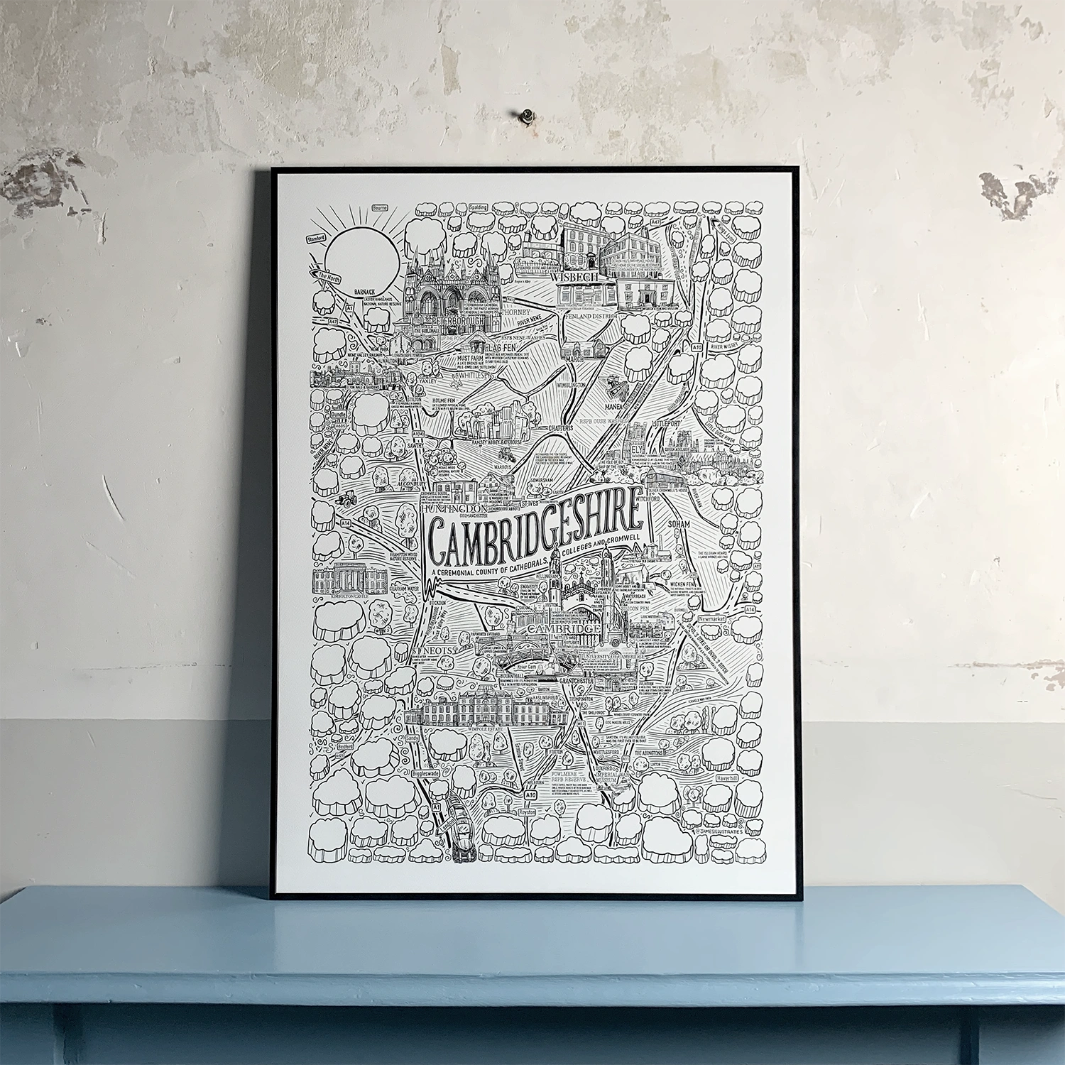 Cambridgeshire wall art