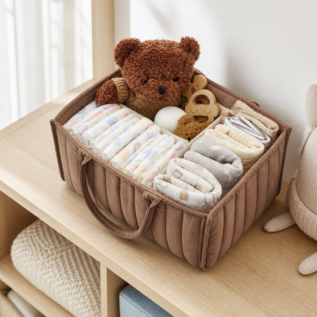 Large Capacity Baby Diaper Organizer Multi-Pocket