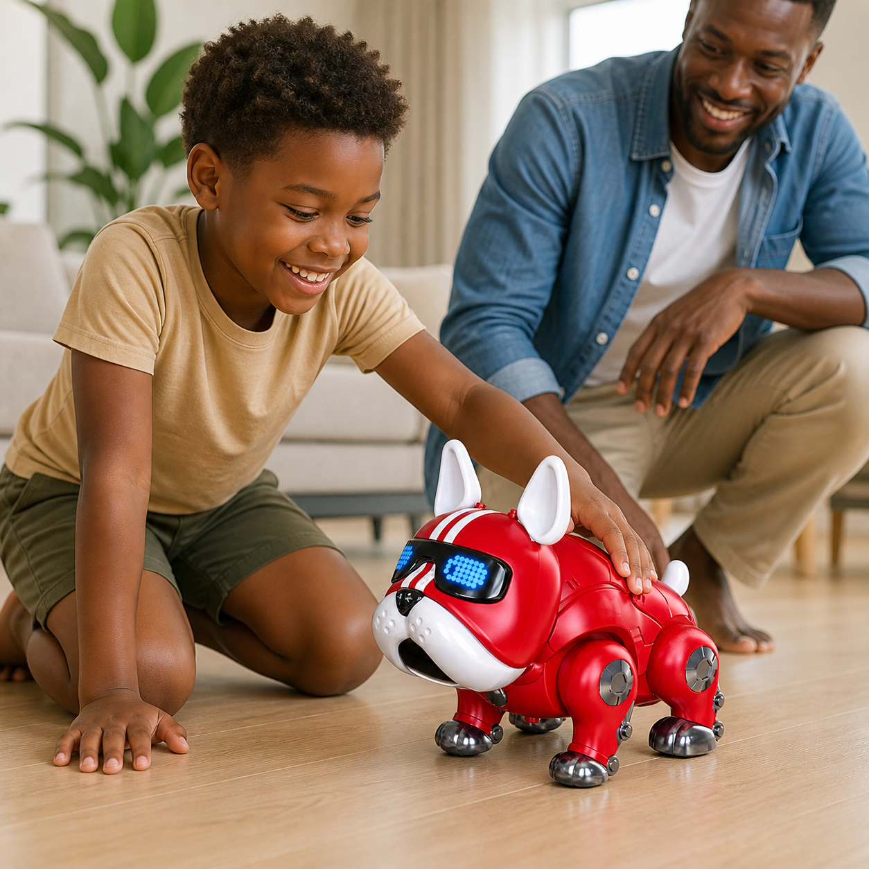 Dance Music Bulldog Robot Intelligent Interactive Dog Light