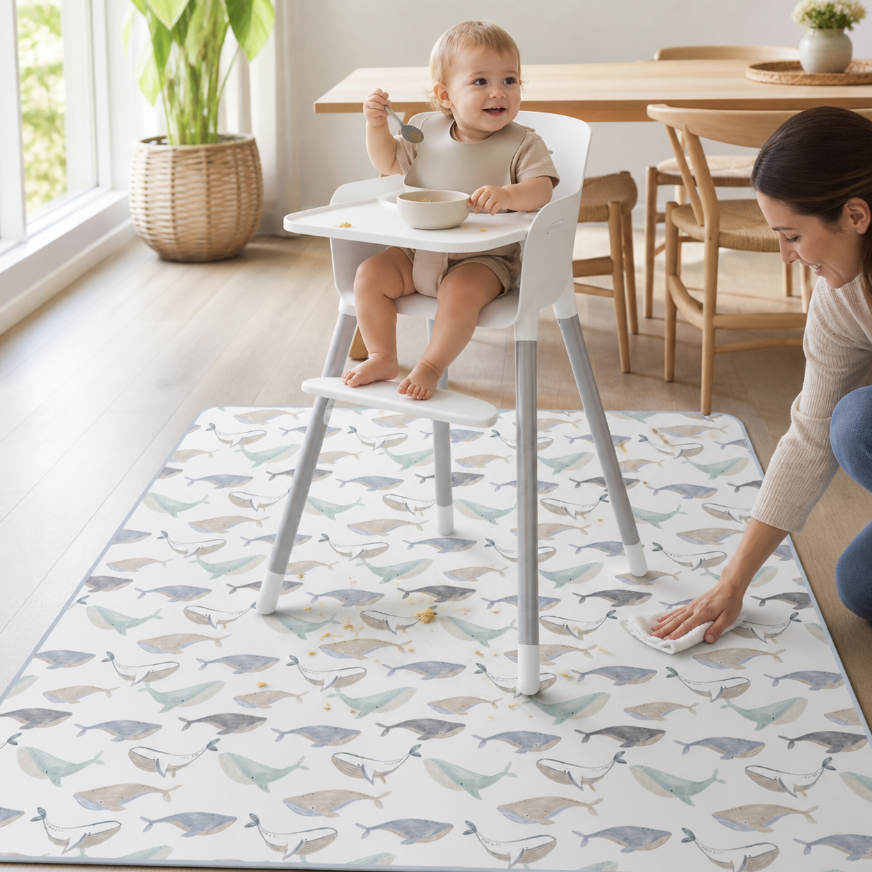 Elinfant Pc Baby High Chair Splat Mat Portable