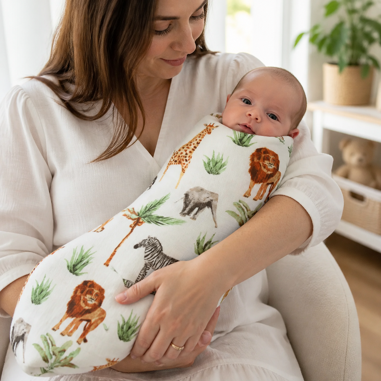 Bamboo Baby Blankets Newborn Muslin Swaddle 120x120 Nursery