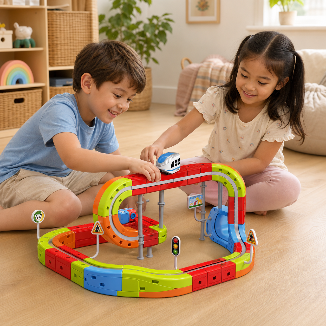 Anti-Gravity Magnetic Attraction Track Train Changeable