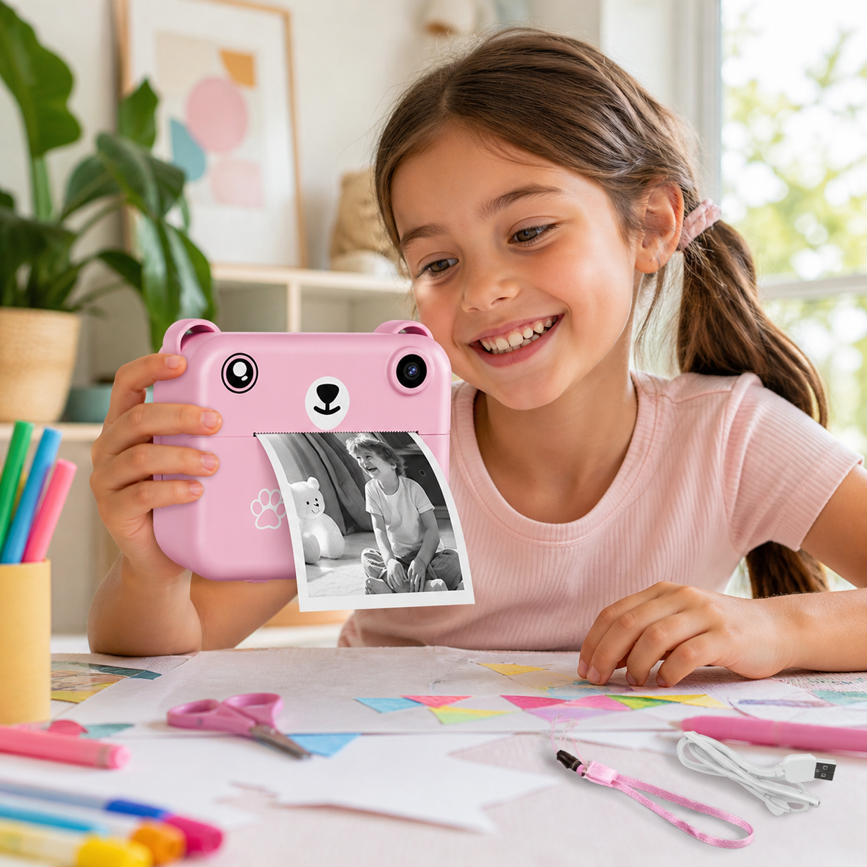 Kids Digital Camera Photography Instant Print Photo 1080p