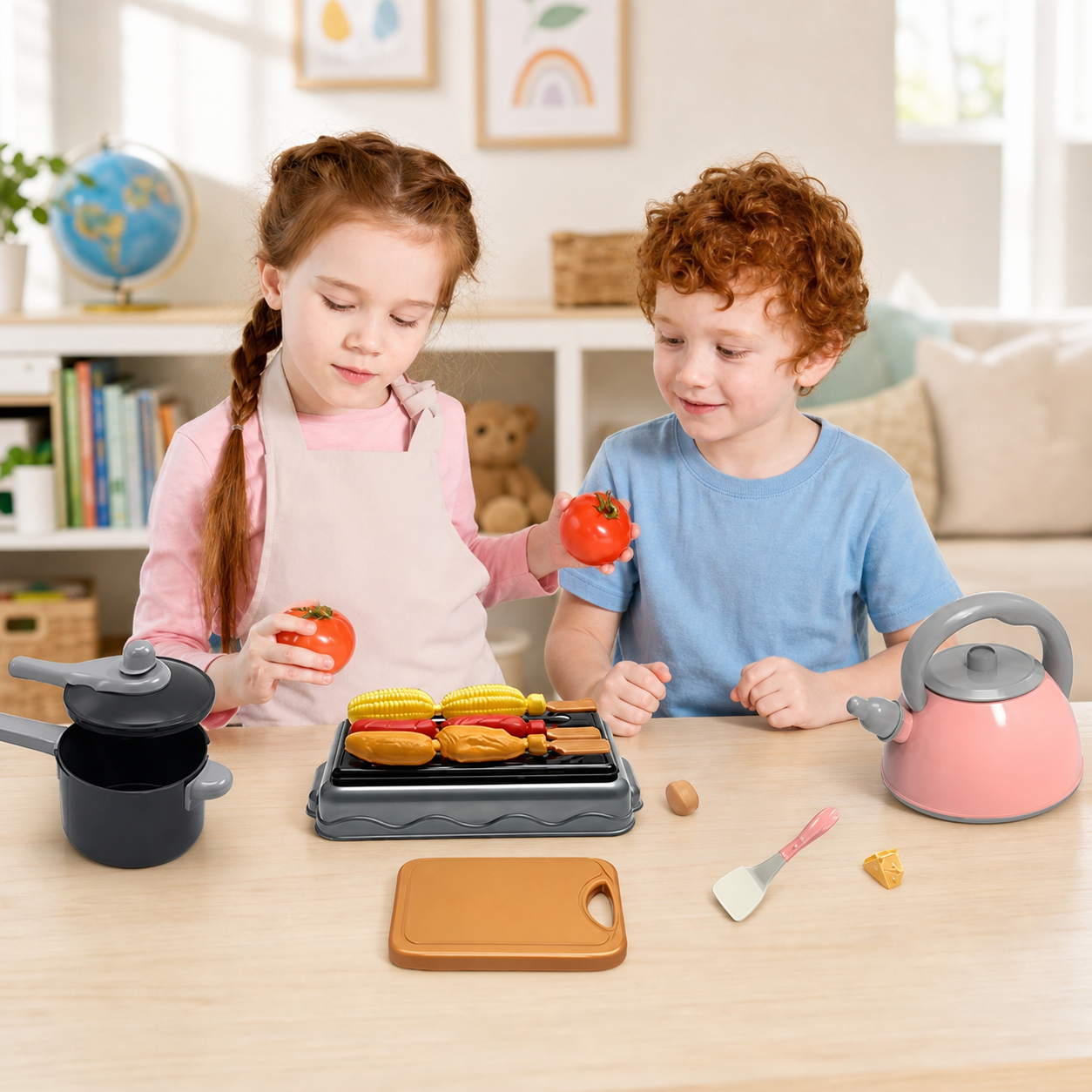 Kids Kitchen Toys Set Play Accessories Kit Pots