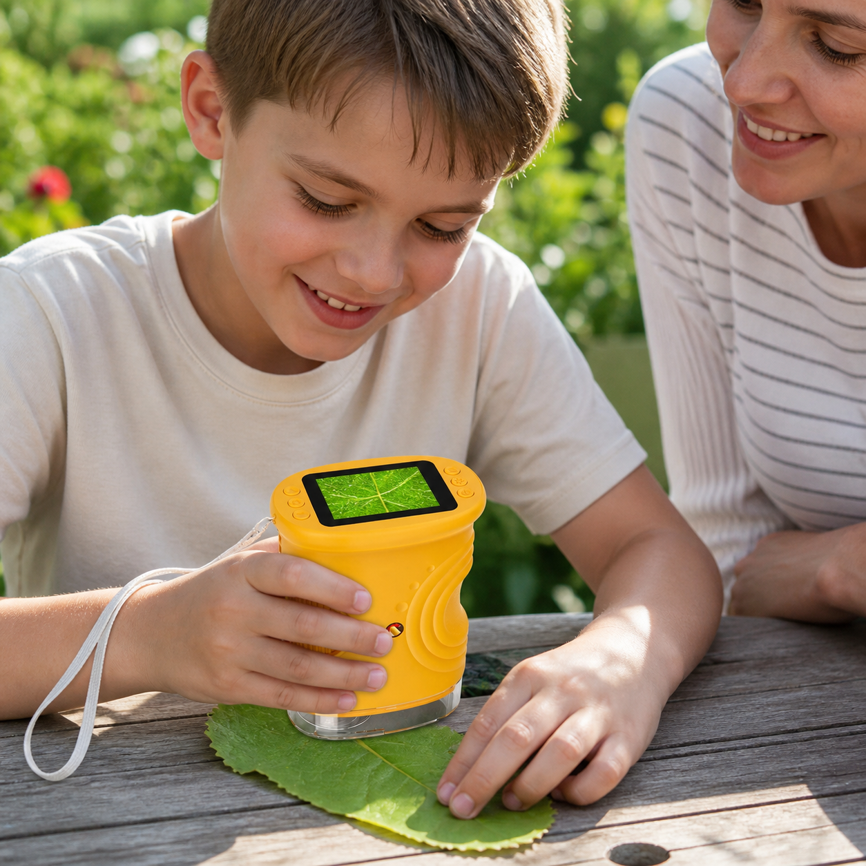 1000x Handheld Microscope Kids Screen Rechargeable Mini