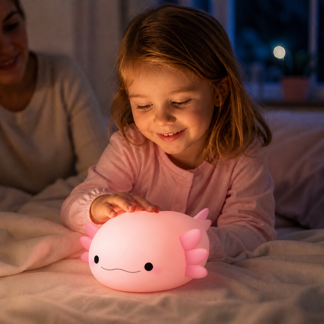 Axolotl Night Light Silicone Nursery Sleeping Lamp Touch