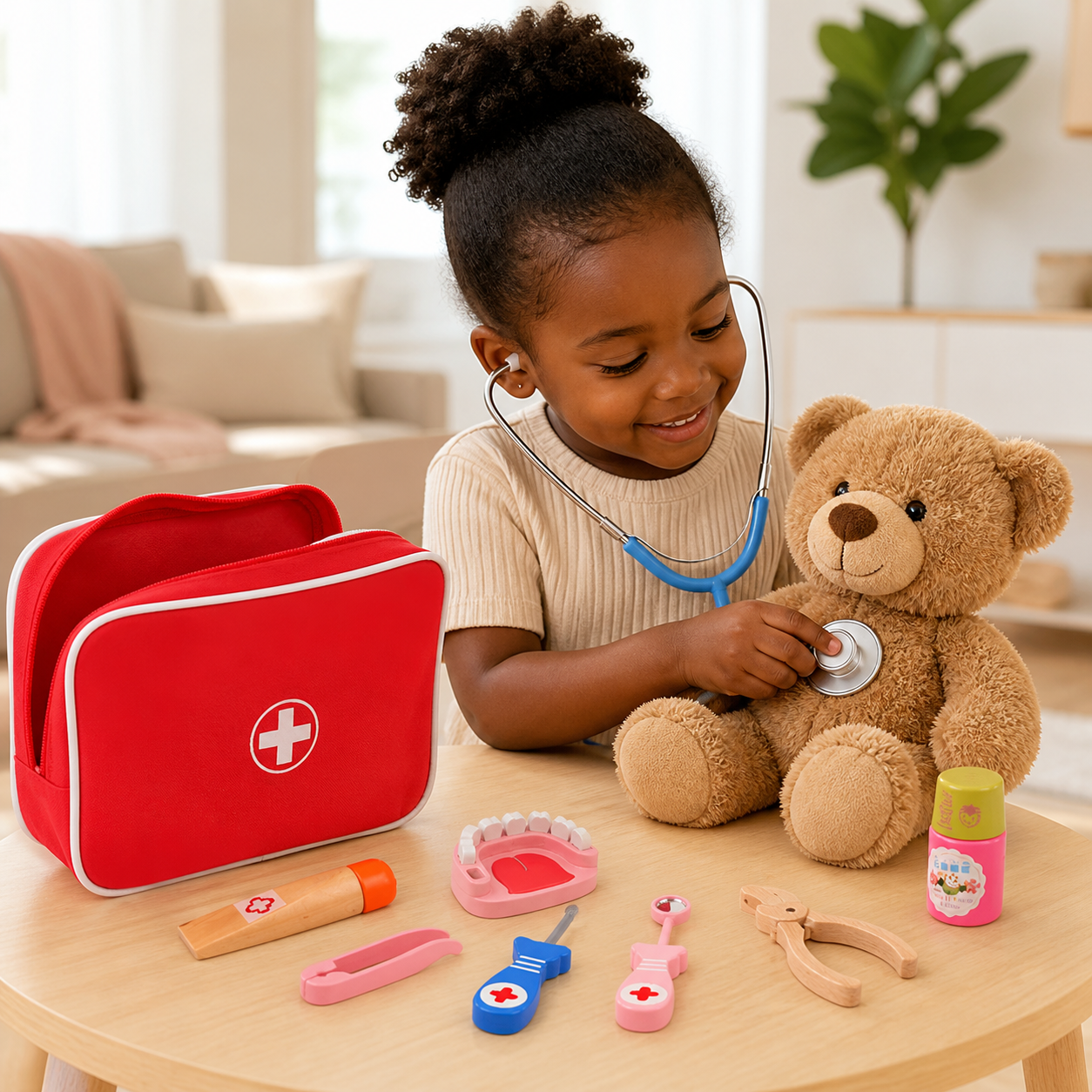 Wooden Pretend Play Doctor Educational Toys Medical