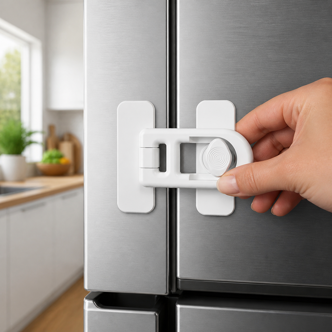 Safety Fridge Door Lock No Drill Screw Childproof