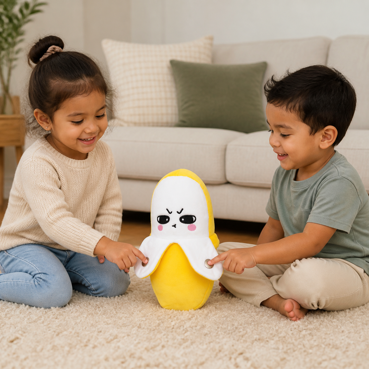 Creative Fruit Induction Metronome Sensory Banana Plush Toy