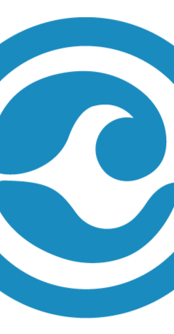 Logo is a stylized curving letter "C" which resembles a breaking wave - Cascade Relationship Therapy in Columbia SC
