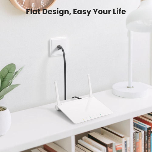 Miniatura: Cable Red Ethernet Chapado Oro Rj45 Plano Gigabit  10 Metros