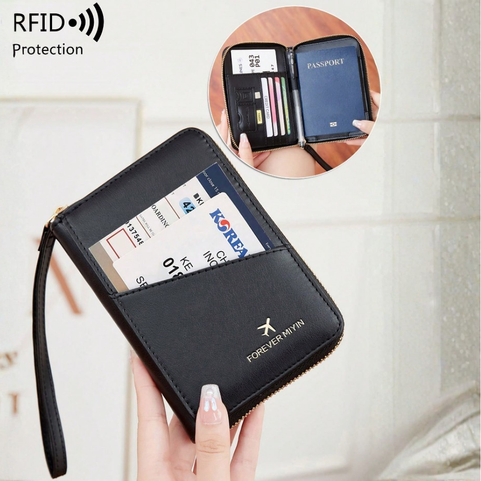 Miniatura: Billetera Viaje Porta Documentos Pasaporte Proteccion RFID