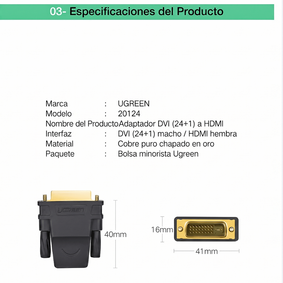 Miniatura: Adaptador Hdmi Hembra A Dvi Macho 24+1 Alta Velocidad 1080p