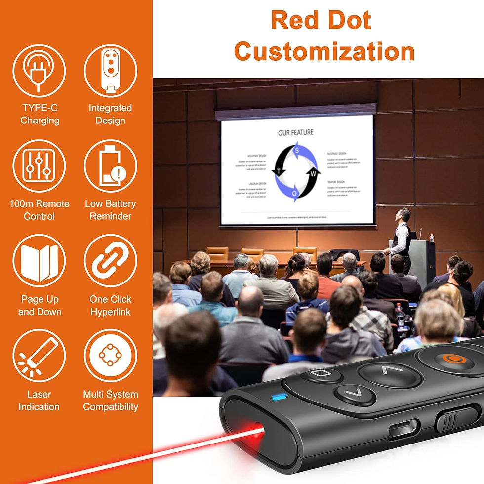 Miniatura: Presentador Diapostivas Inalambrico Control Recargable Usb C