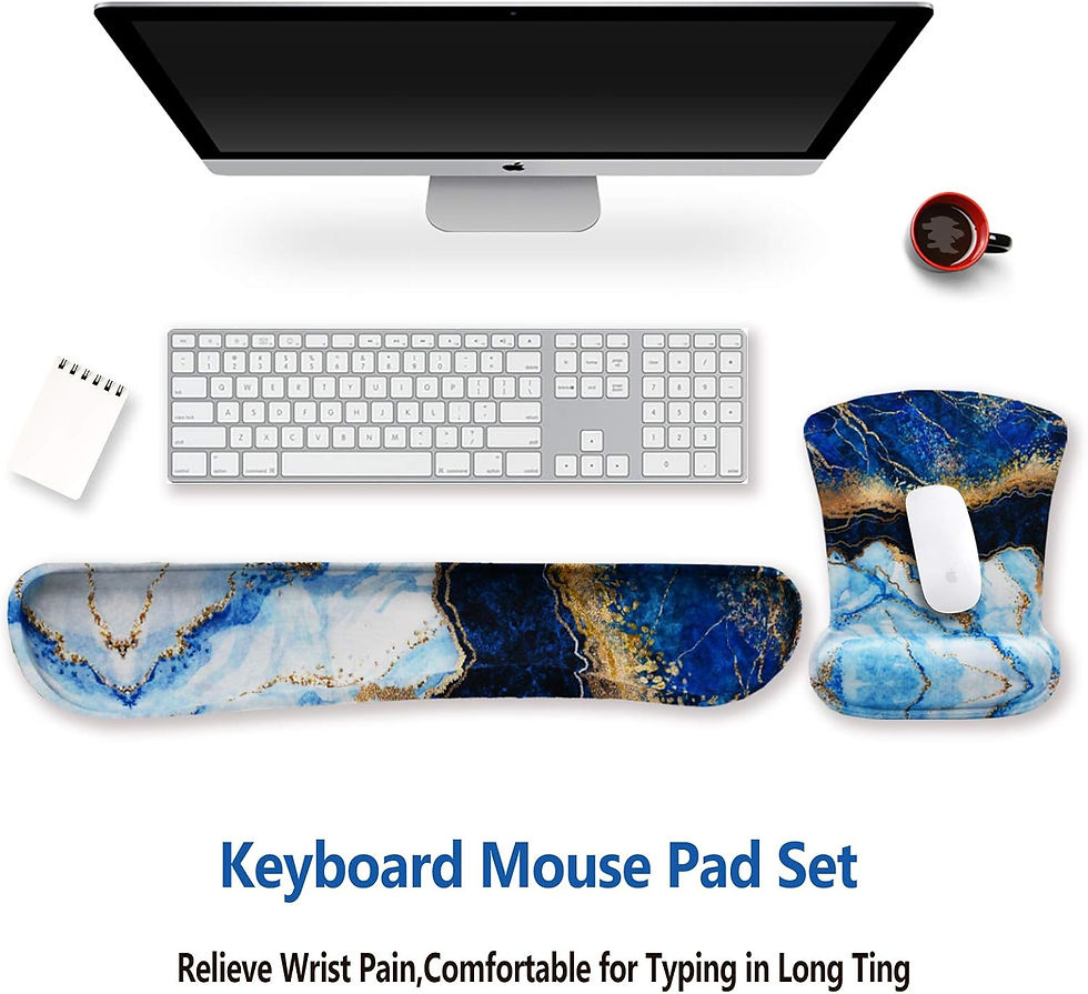 Miniatura: Apoyamuñecas Teclado Y Mouse Pad Memoria Ergonomica