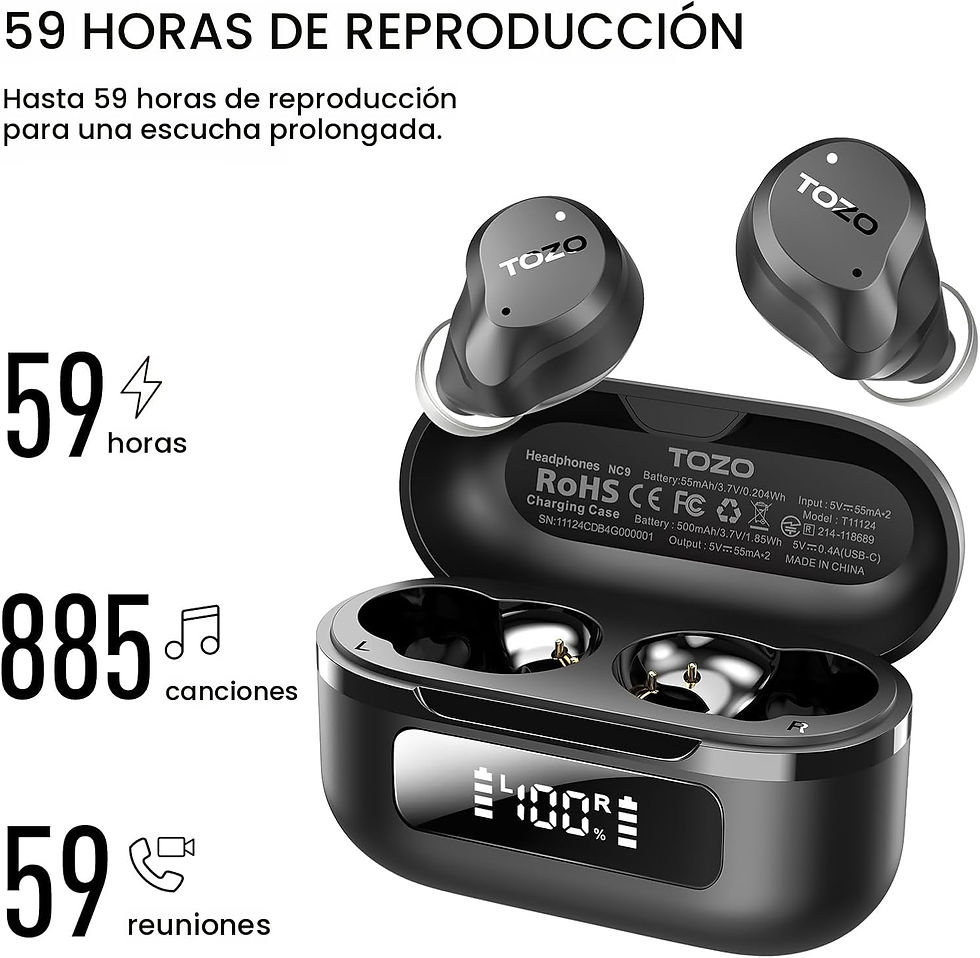 Miniatura: Audífonos Inalámbricos Tozo Nc9 Cancelacion Ruido Hibrida