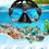 Miniatura: Set Snorkel Careta Aletas Natacion Buceo Material Flexible