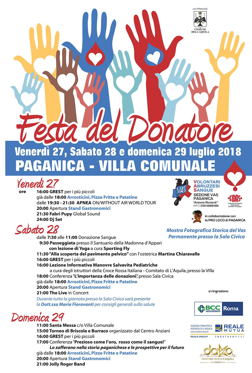 Festa Donatore PAGANICA 2018