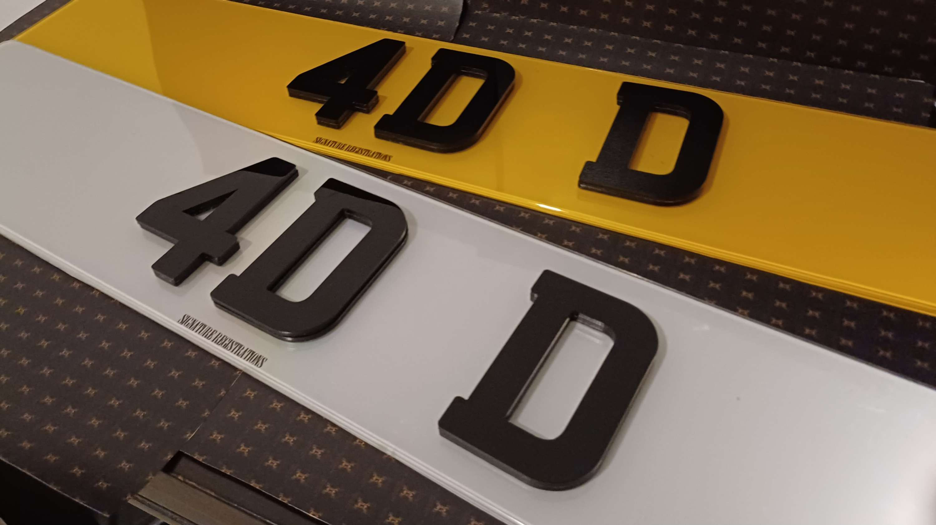 4D 6mm Road Legal Number Plates.