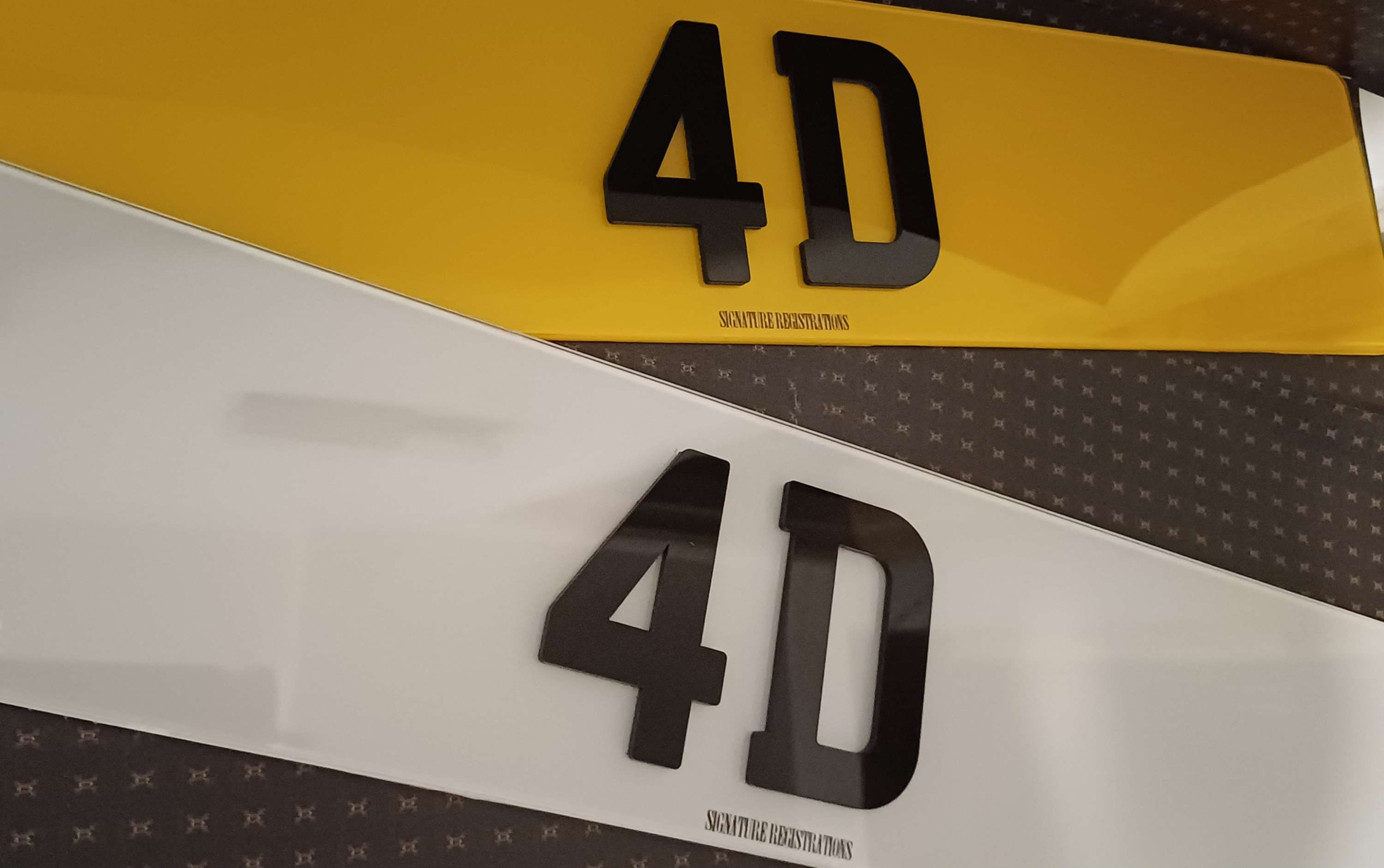 4D 3mm Road Legal Number Plates.