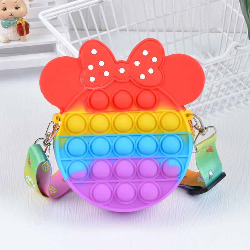 Miniature : Rainbow Unicorn Bag Fidget Toys for Girls Decompression Stress Relief
