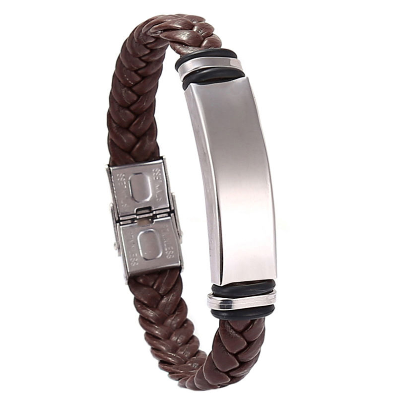 Miniature : ID Leather Bracelet for Men & Women