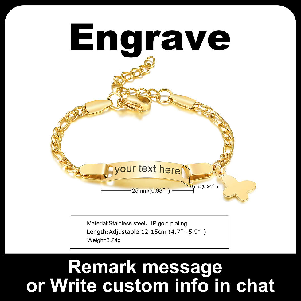 Miniature : Customized Heart Bracelet for Little Girl Boy, Engravable ID Name Bracelet, Pers