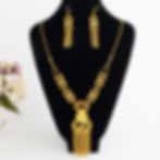 Thumbnail: 2 Sets - 24K Gold Plated Earrings & Necklace - African Sets