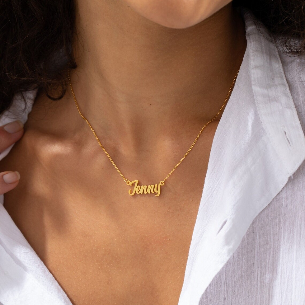 Miniature : Custom Name Necklace Personalized Stainless Steel