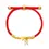 Miniature : A-Z Heart Initial Letter Bracelet for Women Lucky Red Adjustable Rope