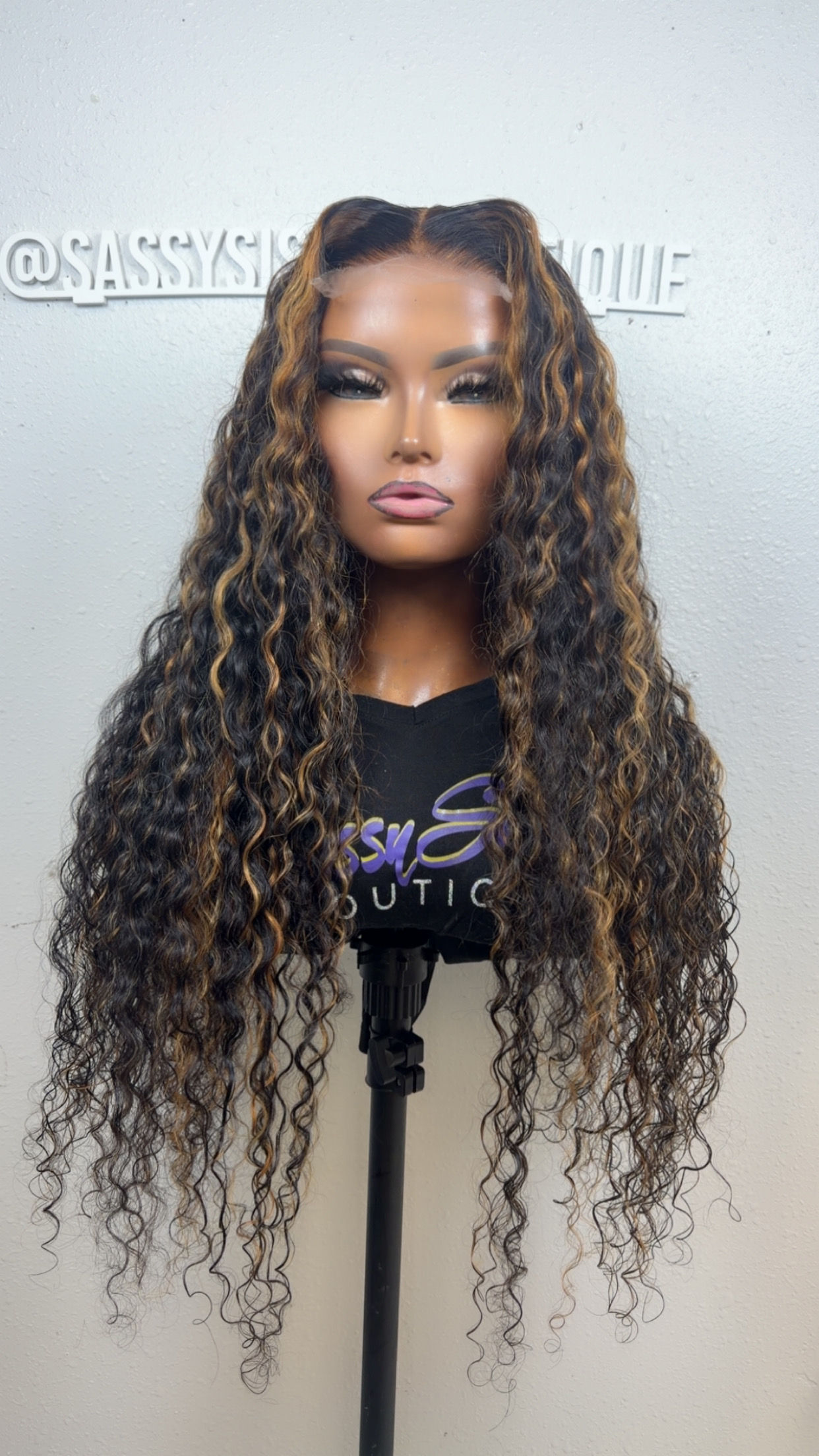 28in Burmese Curly HD4x4 Closure Wig- Middle Part