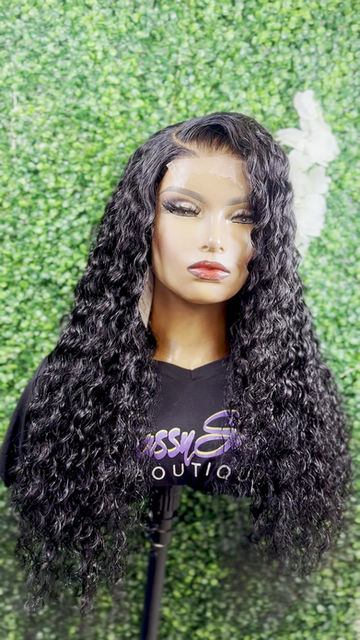 Thumbnail: 24in Burmese Curly  HD4x4 Closure Wig- Right Part